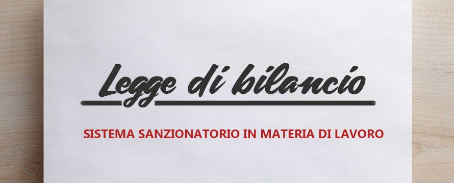 SISTEMA SANZIONATORIO IN MATERIA DI LAVORO